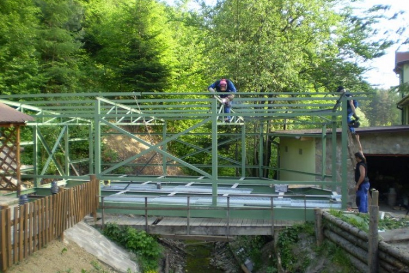 Výroba a montáž garáže - Hotel Šomka Drienica